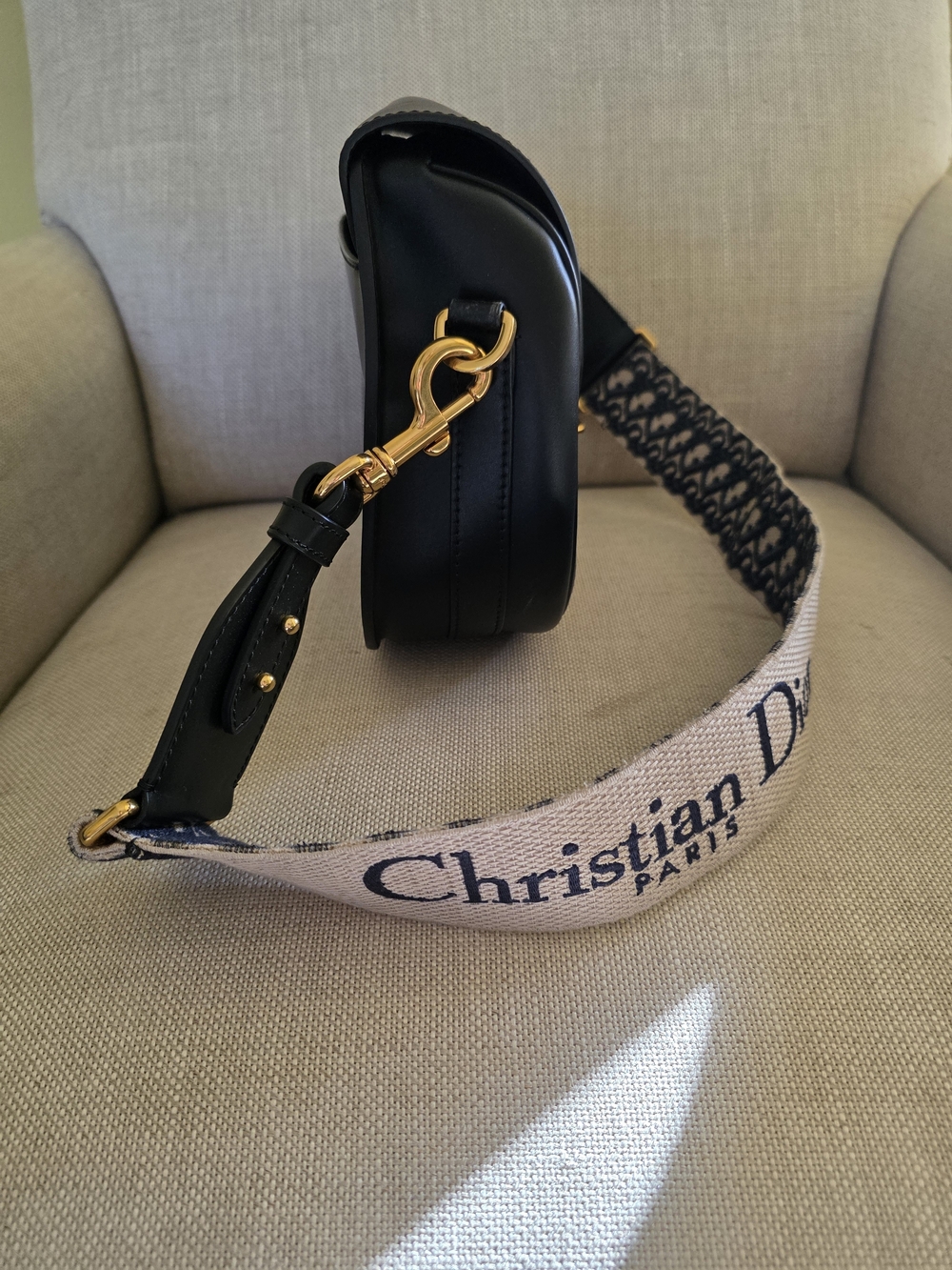 Dior Black CD Bobby Bag with Signature Strap - Picture 4 of 9